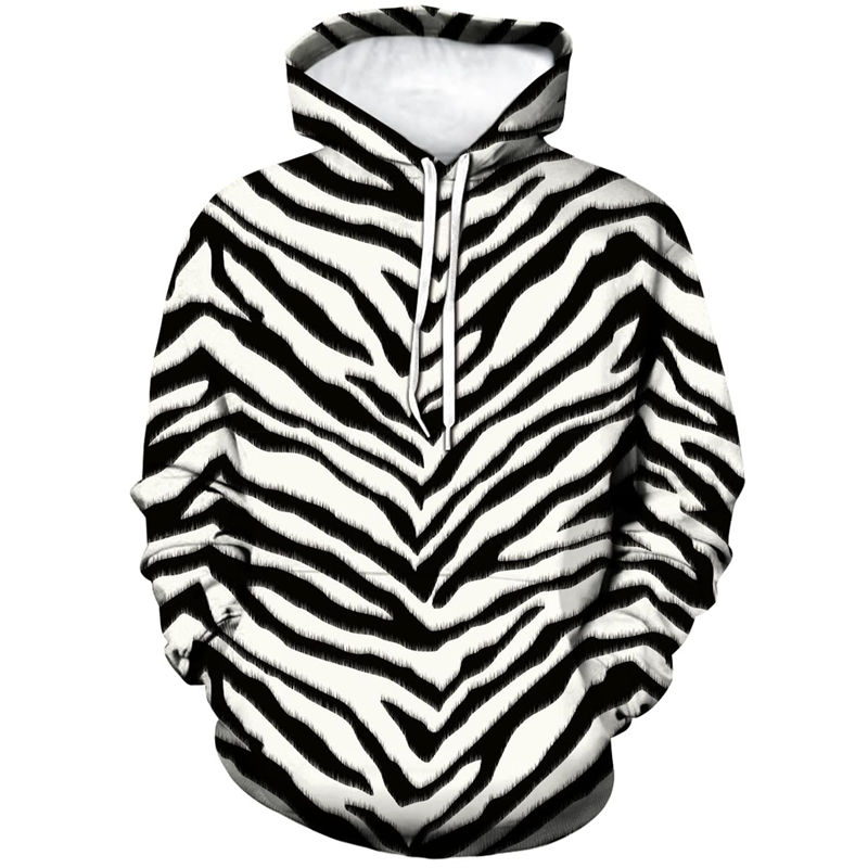 Men's Fashion Leopard Zebra 3D – обзор и цена Graphic Hoodie Streetwear