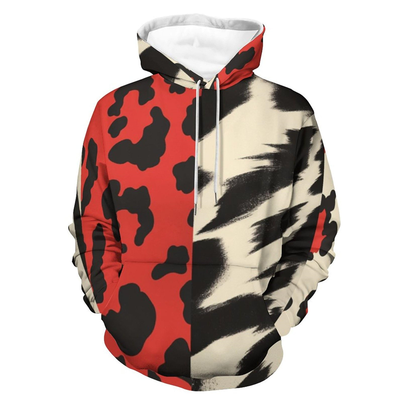 Men's Fashion Leopard Zebra 3D – обзор и цена Graphic Hoodie Streetwear