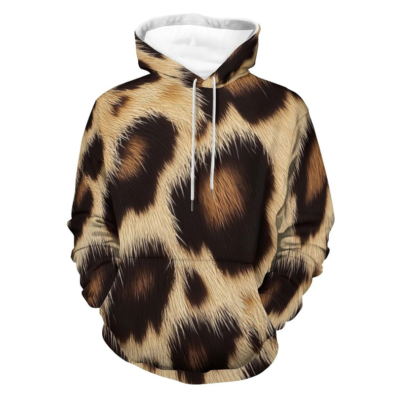 Men's Fashion Leopard Zebra 3D – обзор и цена Graphic Hoodie Streetwear