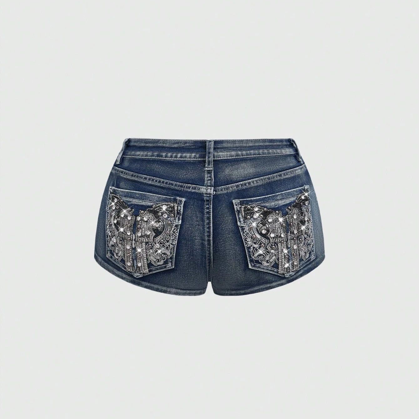 Summer Rhinestone Embroidered  – обзор и цена Street Fashion Denim