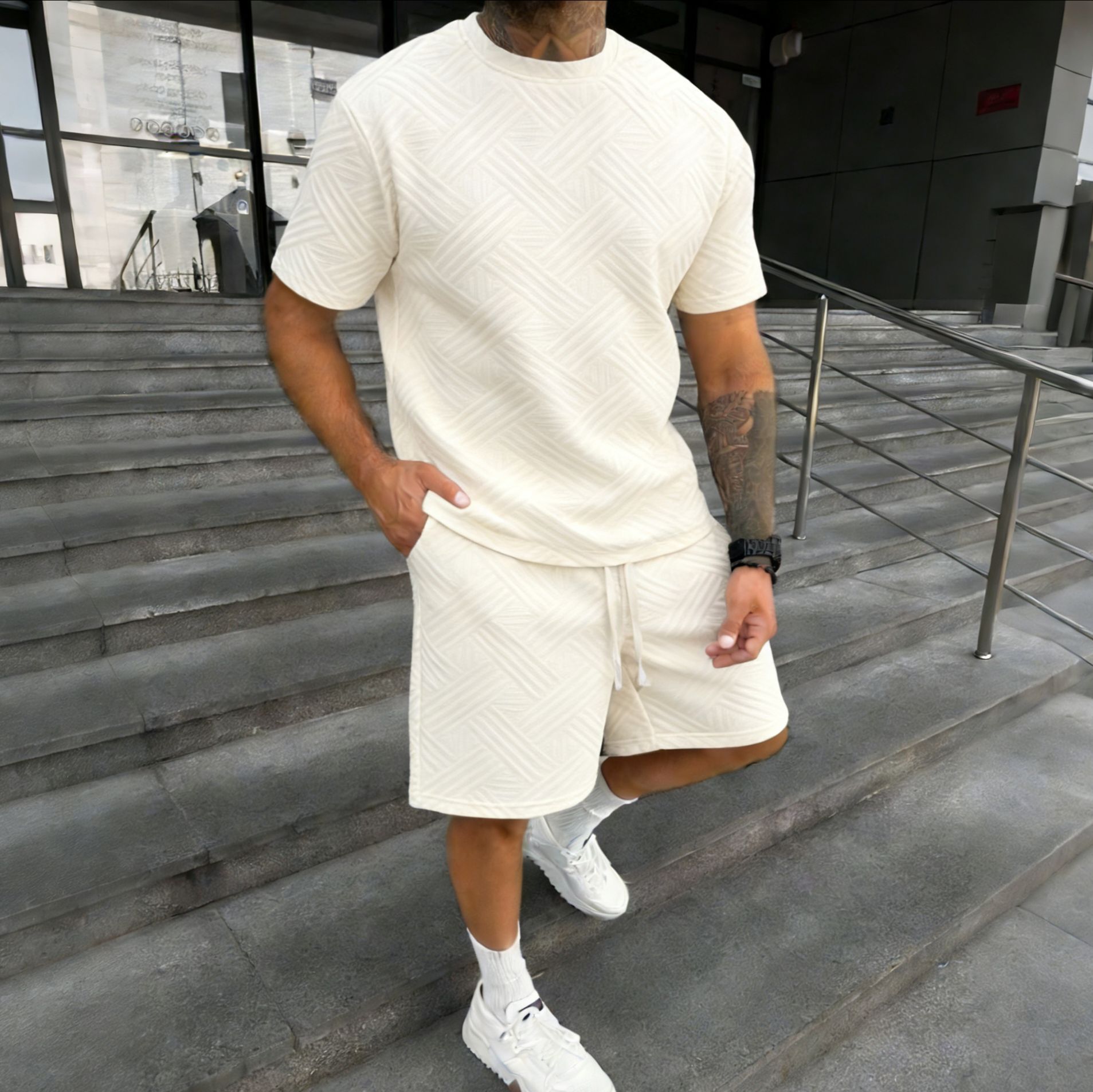 New men's summer jacquard shor – обзор и цена Street Fashion News
