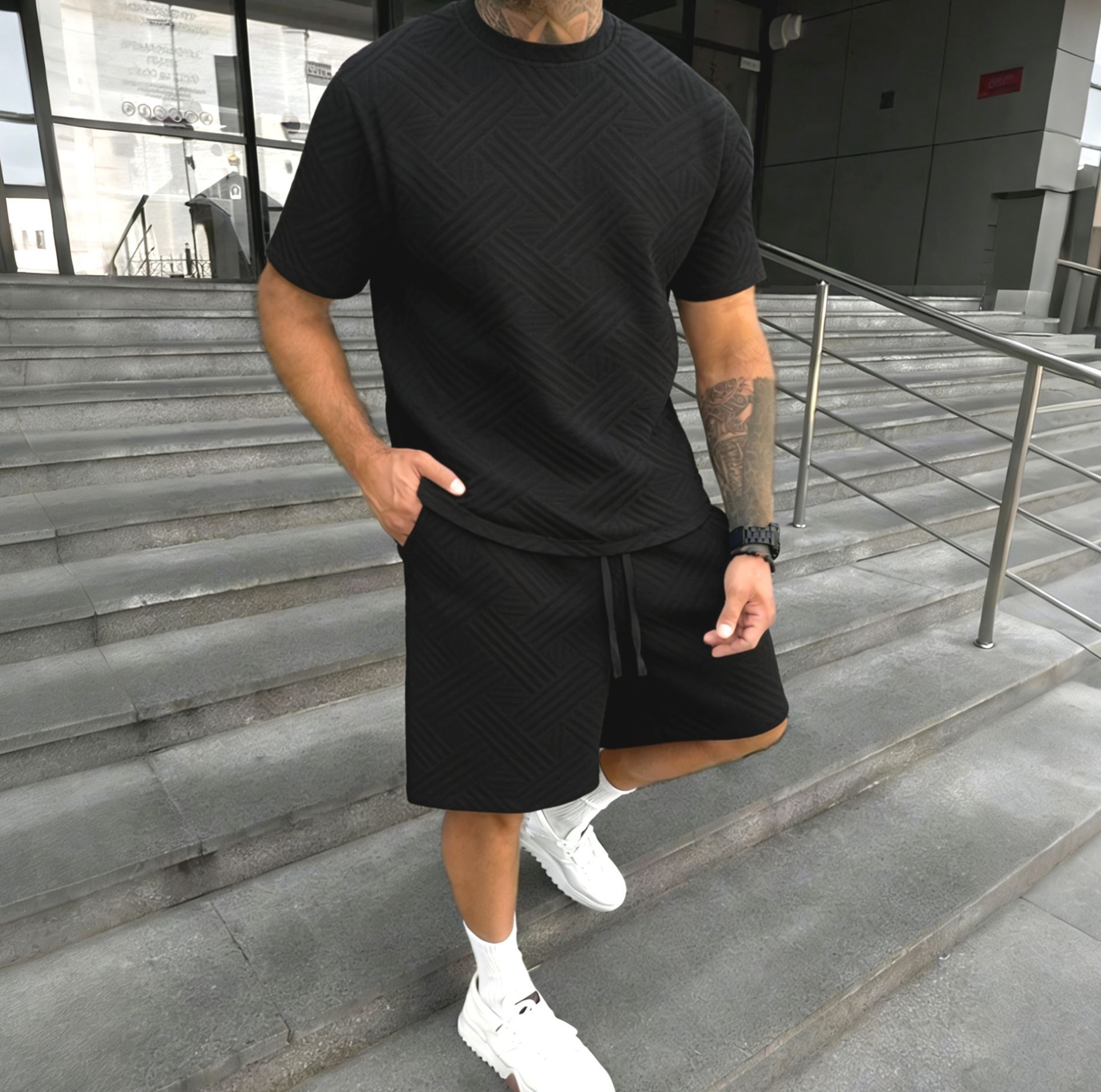 New men's summer jacquard shor – обзор и цена Street Fashion News