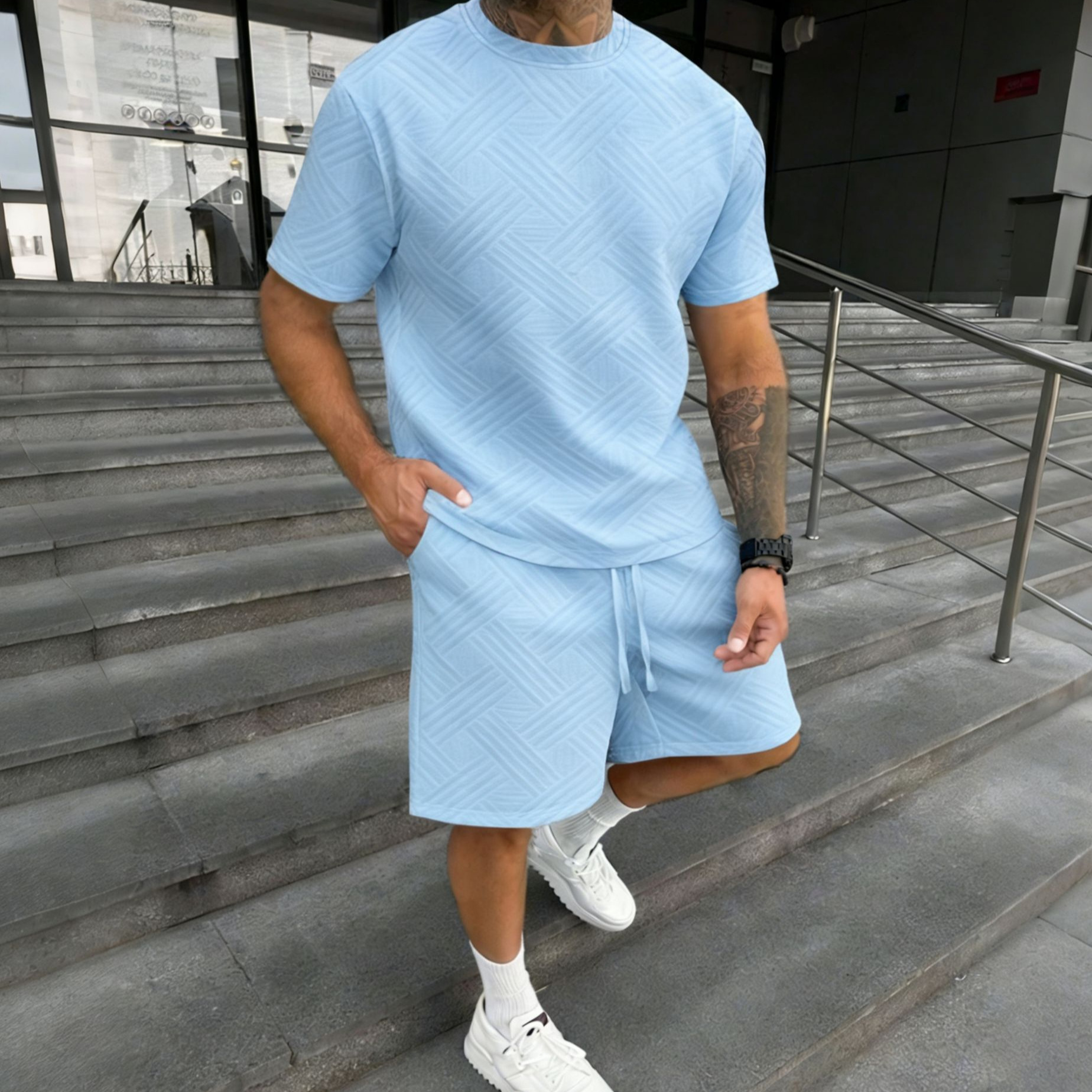New men's summer jacquard shor – обзор и цена Street Fashion News