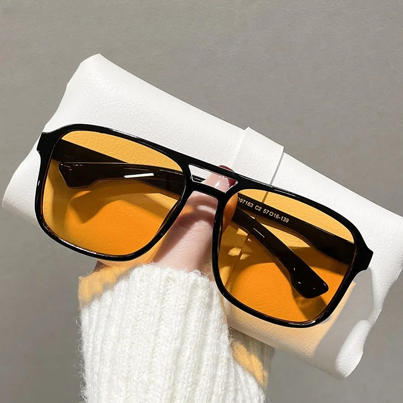 Square Double Bridges Sunglass – обзор и цена Street Fashion Glasses