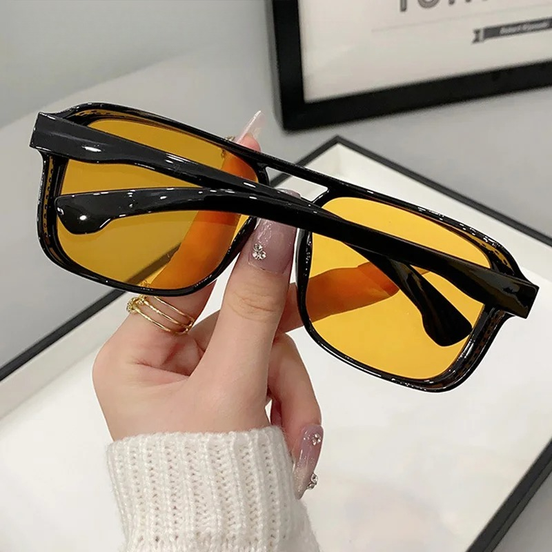 Square Double Bridges Sunglass – обзор и цена Street Fashion Glasses