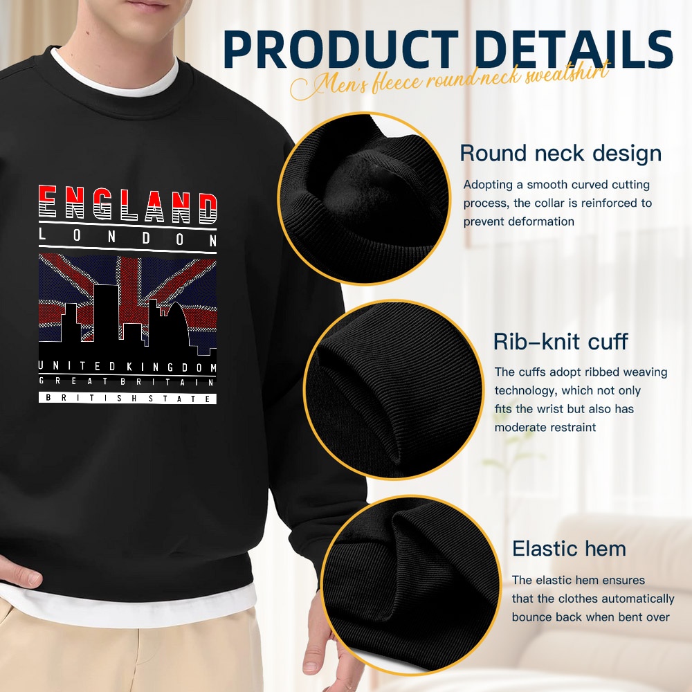 Men's Black Crew Neck Pullover – обзор и цена Street Fashion In London