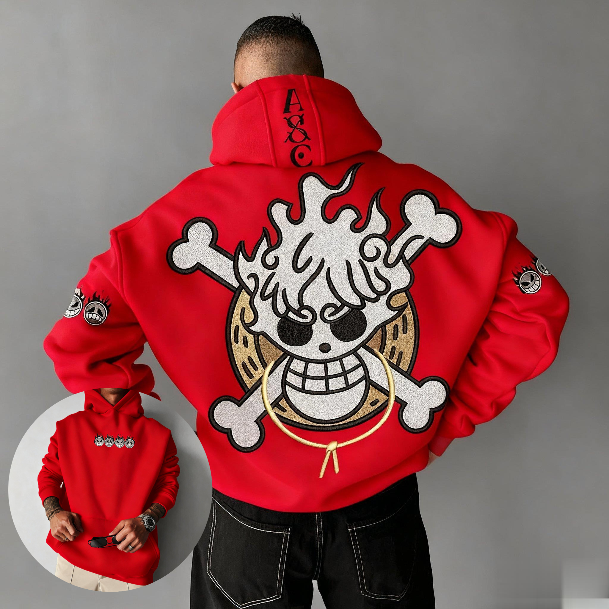 Oversized One Piece Anime Hood – обзор и цена Graphic Hoodie Streetwear