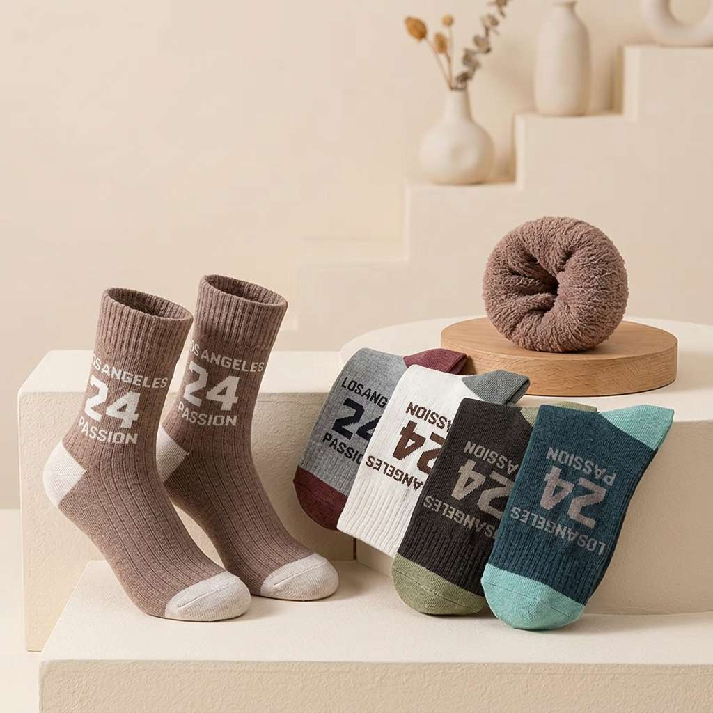 5 Pairs Boys Mid-Calf Socks, F – обзор и цена Street Fashion For Boy