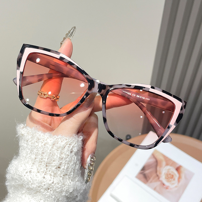 Women Color Block Cat Eye Eyeg – обзор и цена Street Fashion Glasses