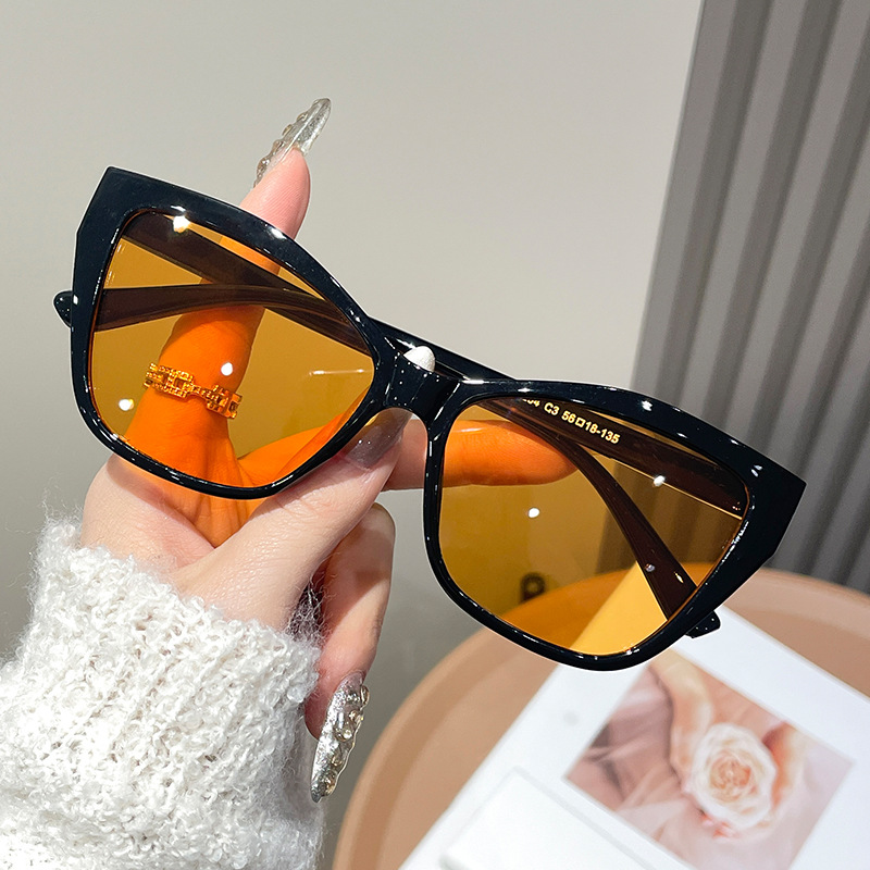 Women Color Block Cat Eye Eyeg – обзор и цена Street Fashion Glasses