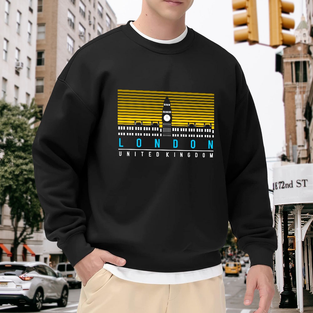 Men's Black Crew Neck Loose Sw – обзор и цена Street Fashion In London