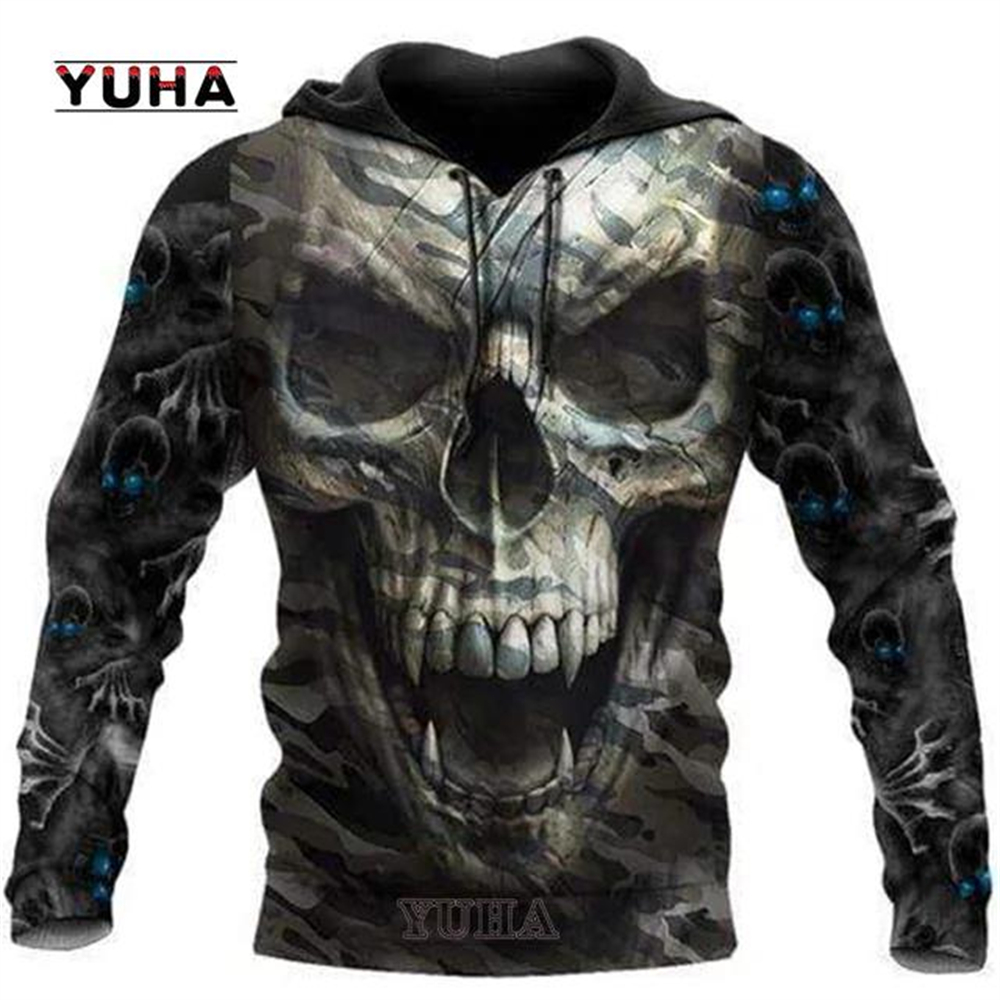 3D Printed Skull Graphics Men' – обзор и цена Graphic Hoodie Streetwear