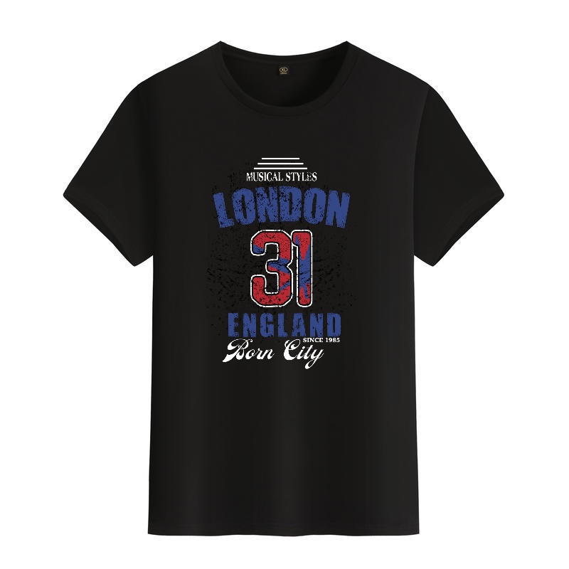 Men's Black Round-Neck Short-S – обзор и цена Street Fashion In London